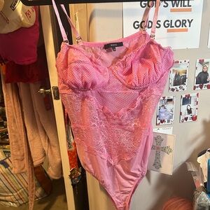 Blashe Bodique Pink Lace Bodysuit